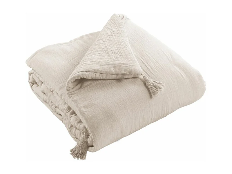 Edredon 150x150 cm Gaze de coton Naturel