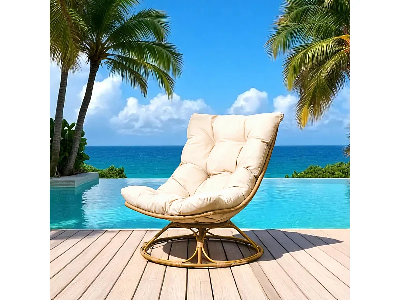 Fauteuil Exterieur Jardin Petra Beige