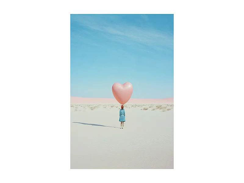 Tableau sur verre synthétique amour épuré 65x97 cm