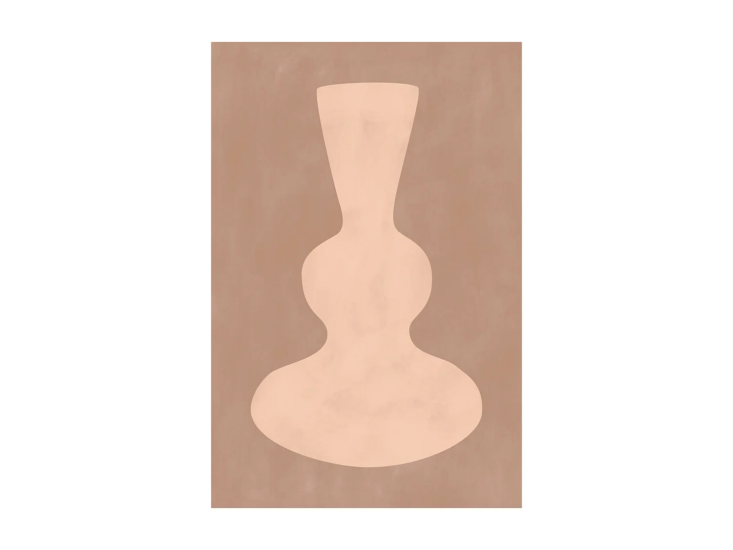 Tableau sur verre poterie ocre 30x45 cm