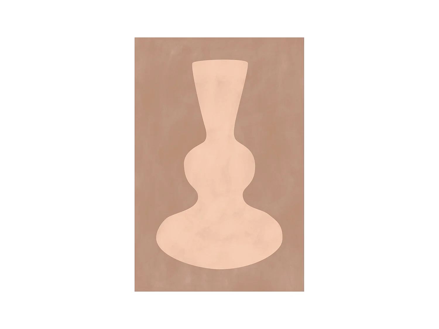 Tableau sur verre poterie ocre 30x45 cm