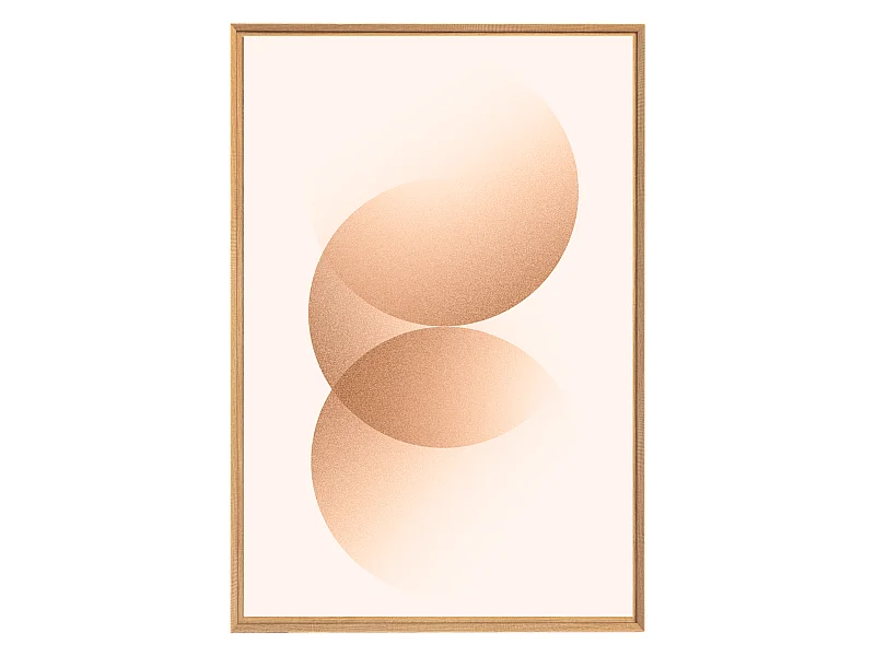 Tableau mural encadré rond abstrait 65x97 cm