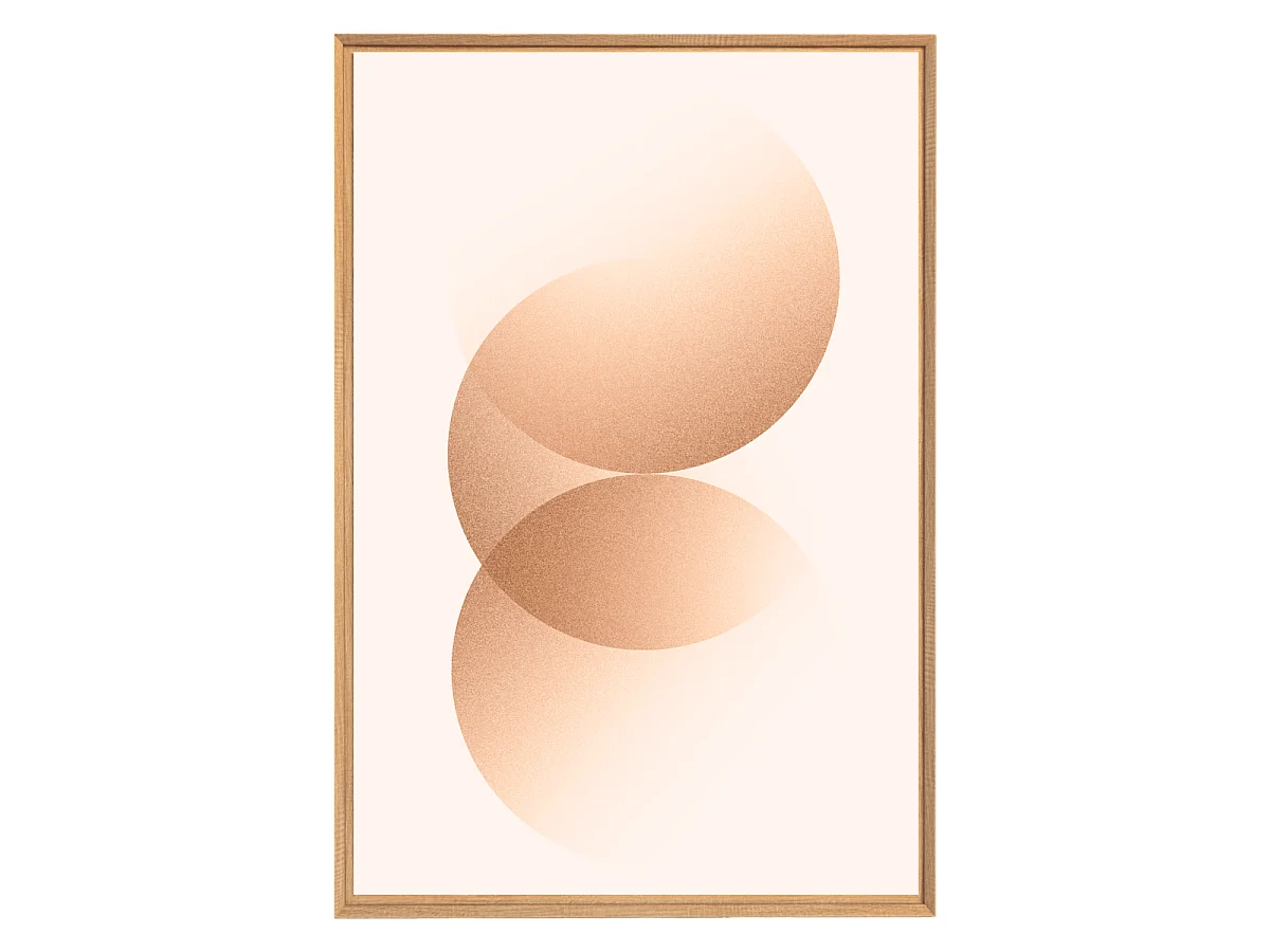 Tableau mural encadré rond abstrait 65x97 cm