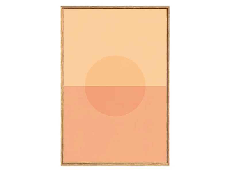 Tableau mural encadré demi soleil 65x97 cm