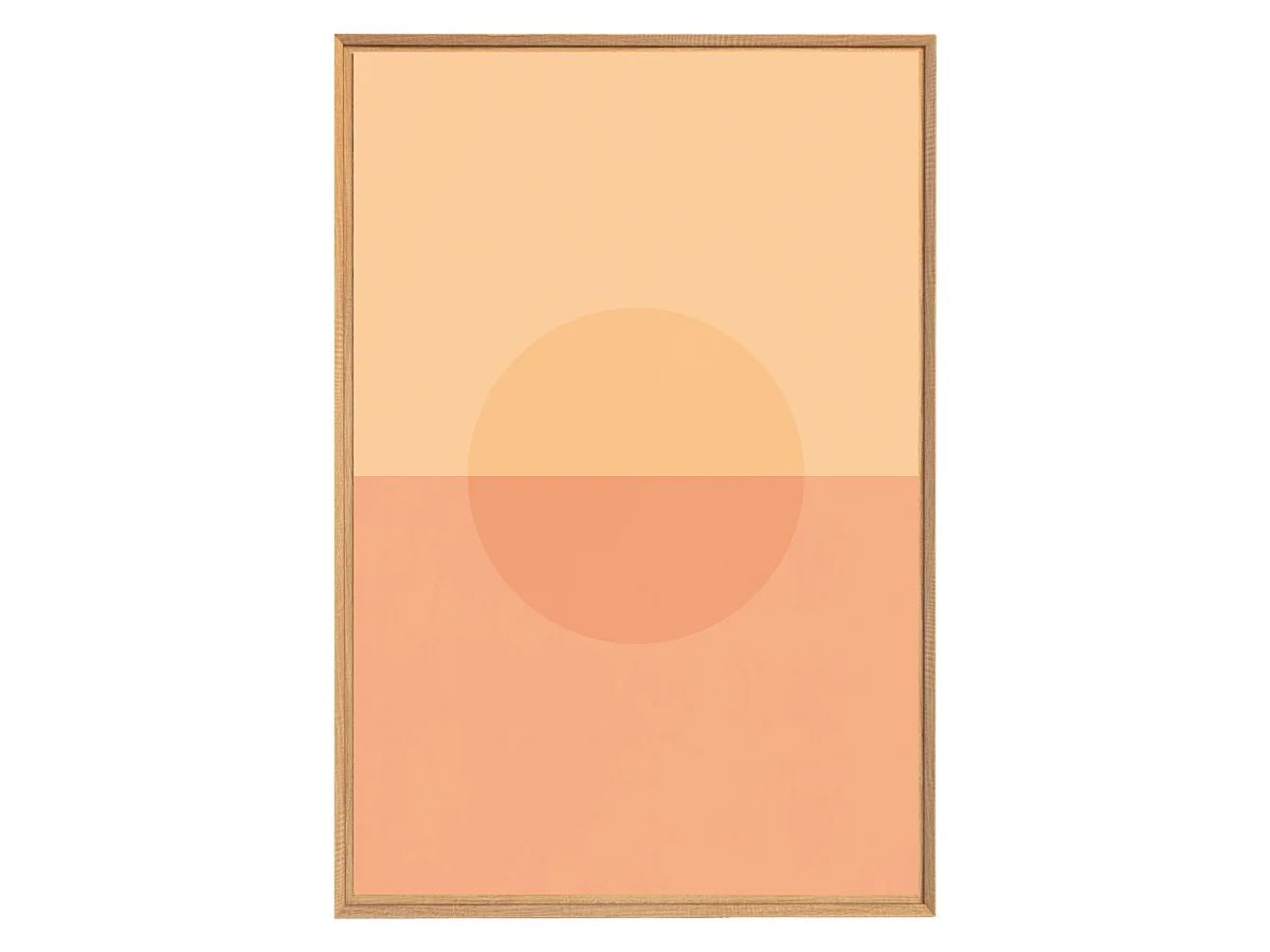 Tableau mural encadré demi soleil 65x97 cm