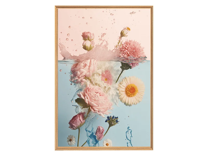 Tableau mural encadré bain de fleur 65x97 cm