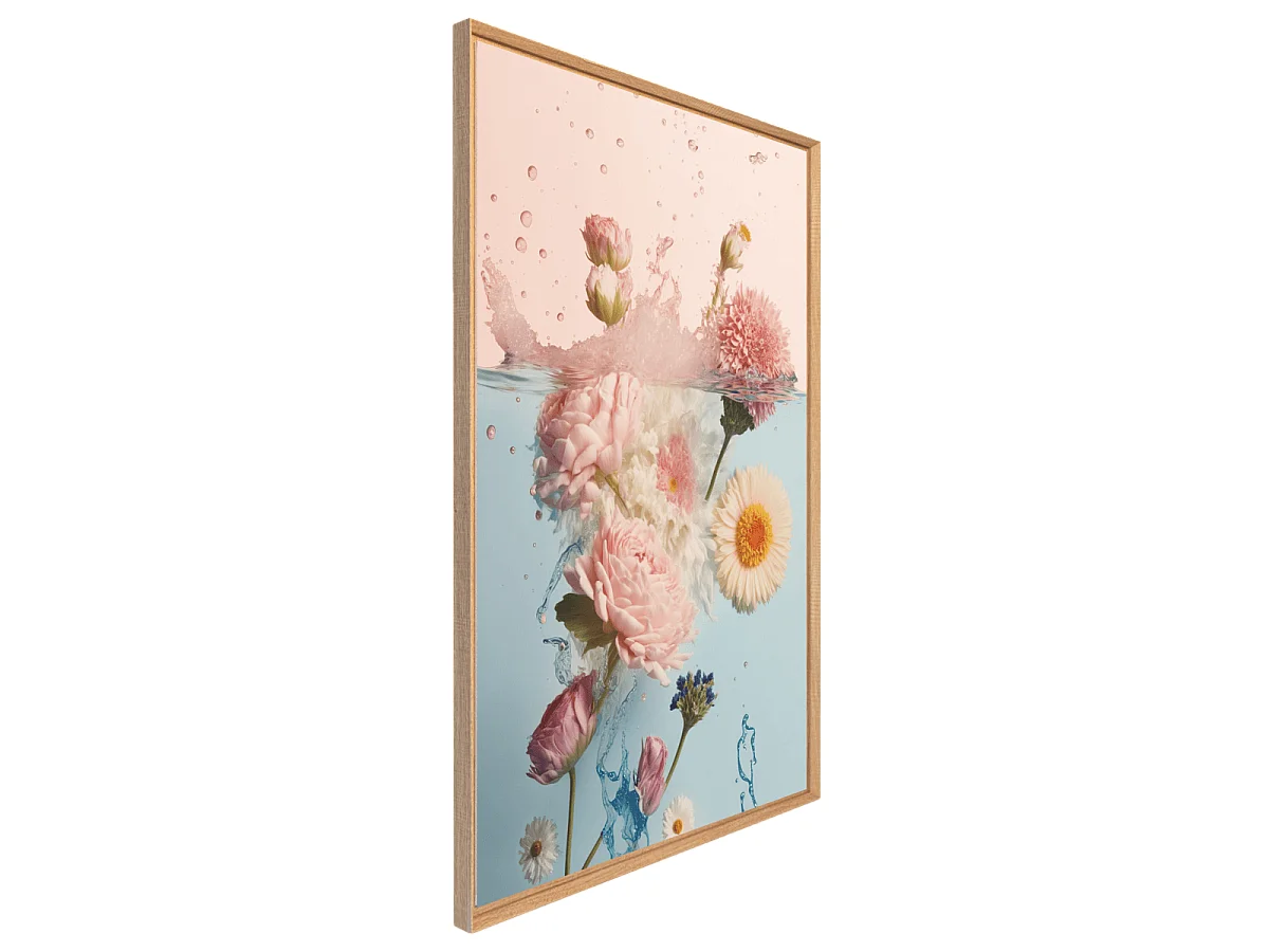 Tableau mural encadré bain de fleur 65x97 cm