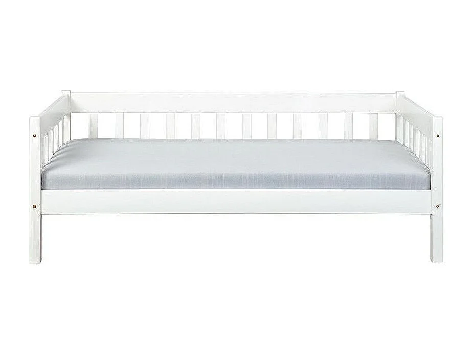 Lit Banquette en Bois "Trosin" 90x200cm Blanc