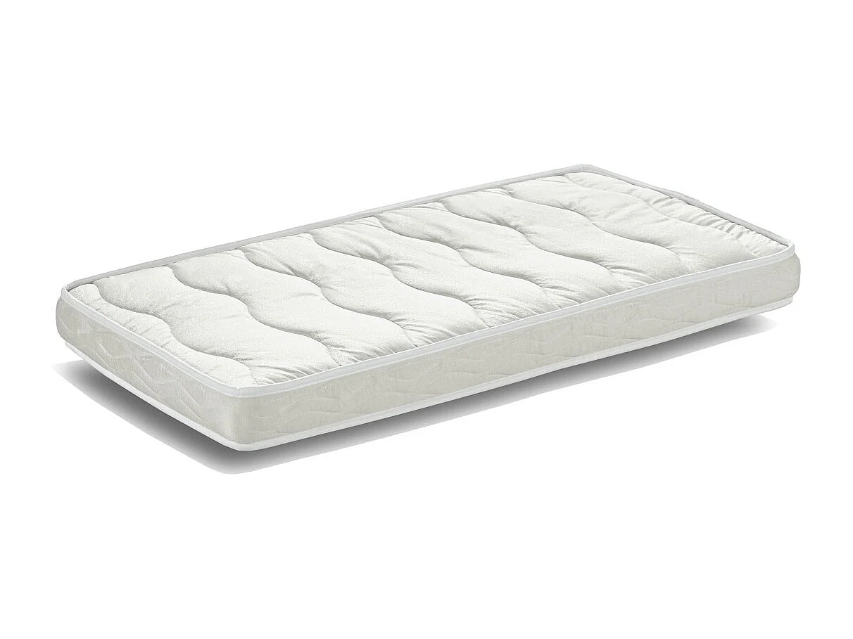 Lit Enfant & Matelas "Cabane" 70x140cm Naturel