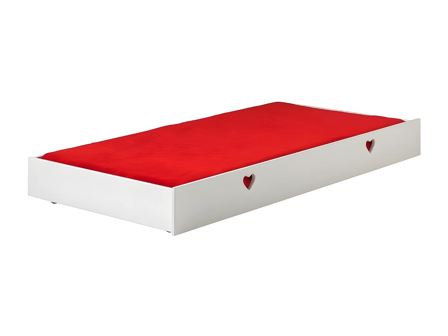 Pack - Lit Banquette Enfant, Sommier & Tiroir "Amori" 90x200cm Blanc