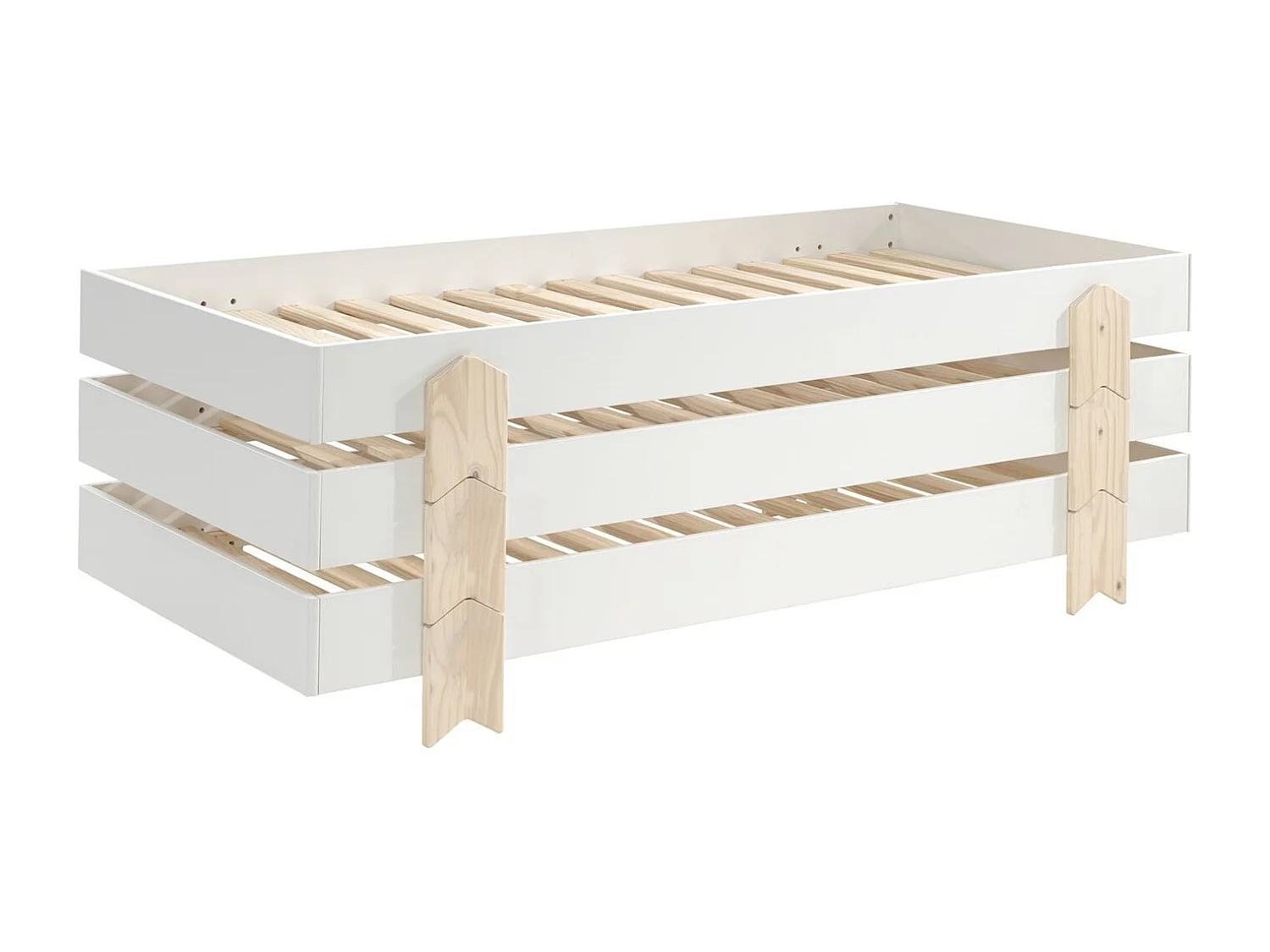 Lit Enfant en Bois "Modulo Arrow IV" 90x200cm Blanc