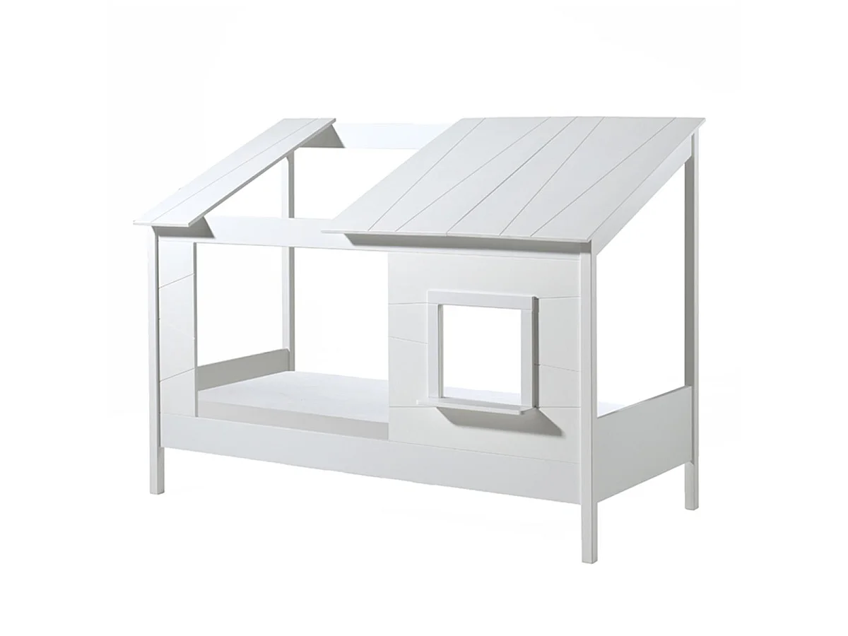 Pack - Lit Cabane Enfant & Tiroir "Housebed II" 90x200cm Blanc