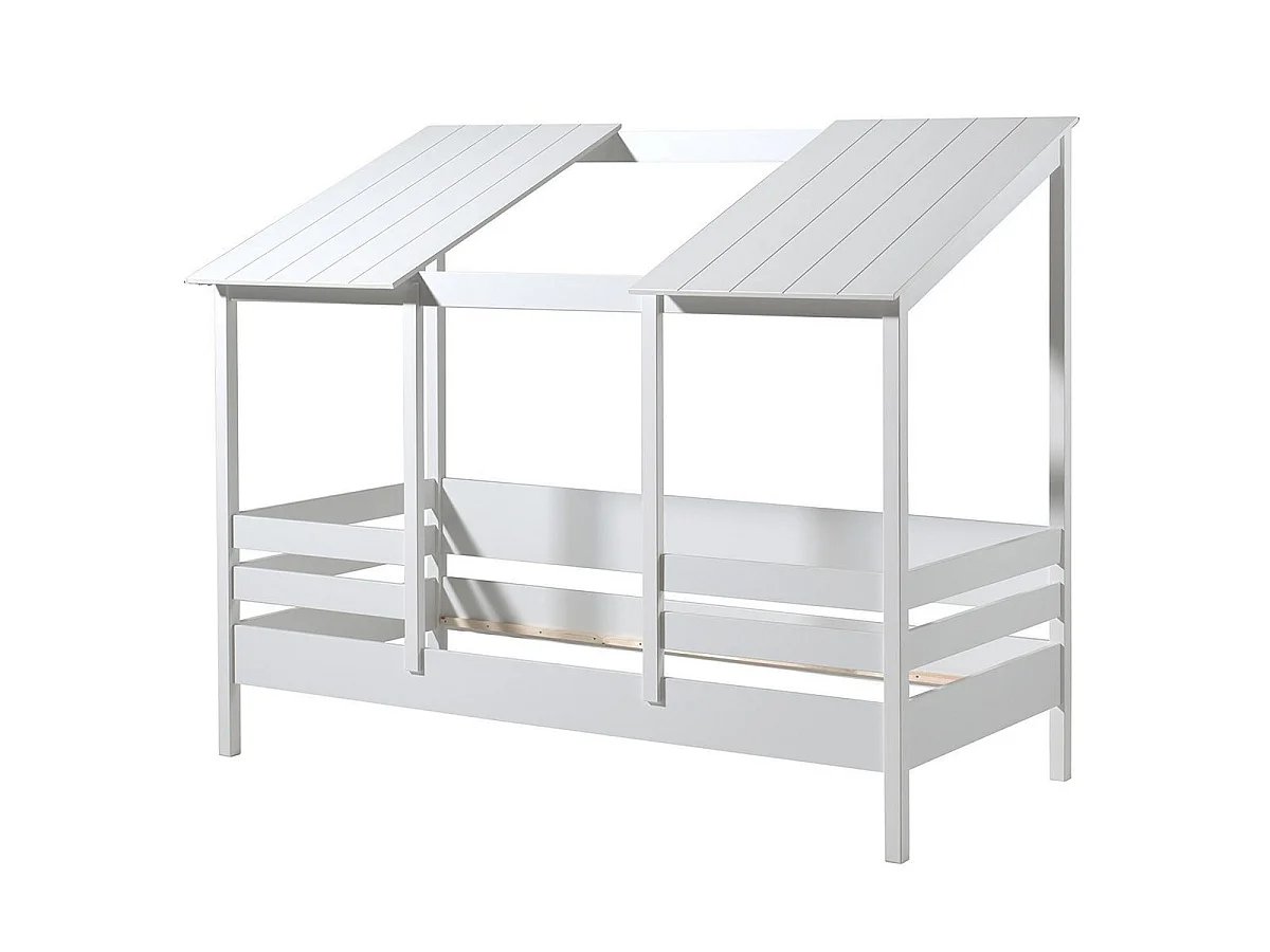 Pack - Lit Cabane Enfant & Tiroir "Housebed II" 90x200cm Blanc