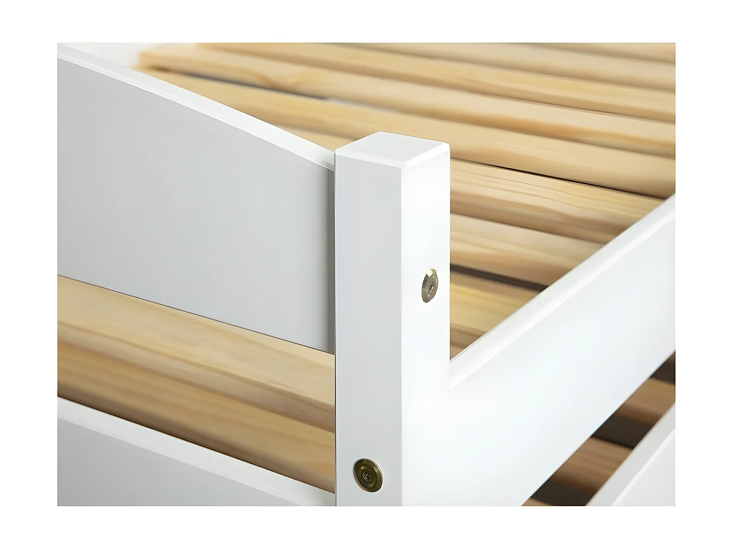 Lit Modulable en Bois "Octar" 90x200cm Blanc