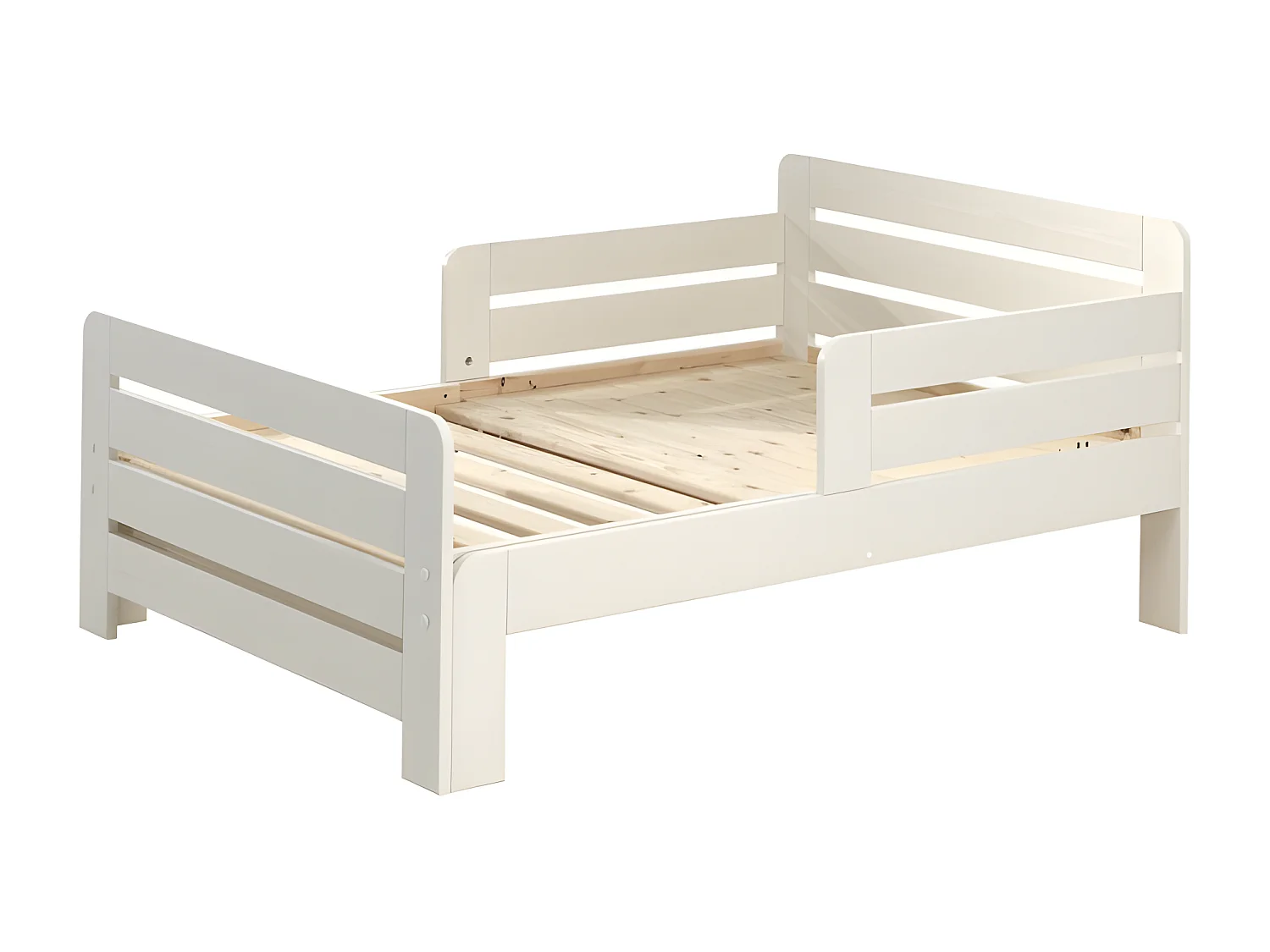 Pack - Lit Évolutif & Matelas Enfant "Jumper" 90x140cm Blanc