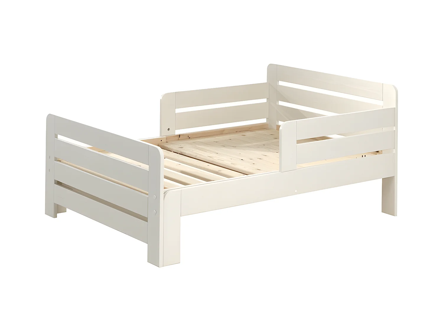 Pack - Lit Évolutif & Matelas Enfant "Jumper" 90x140cm Blanc