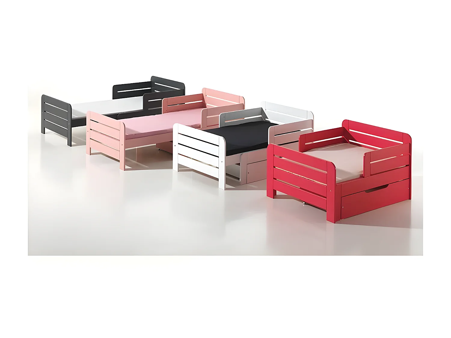 Lit Évolutif avec Tiroir "Jumper" 90x200cm Blanc