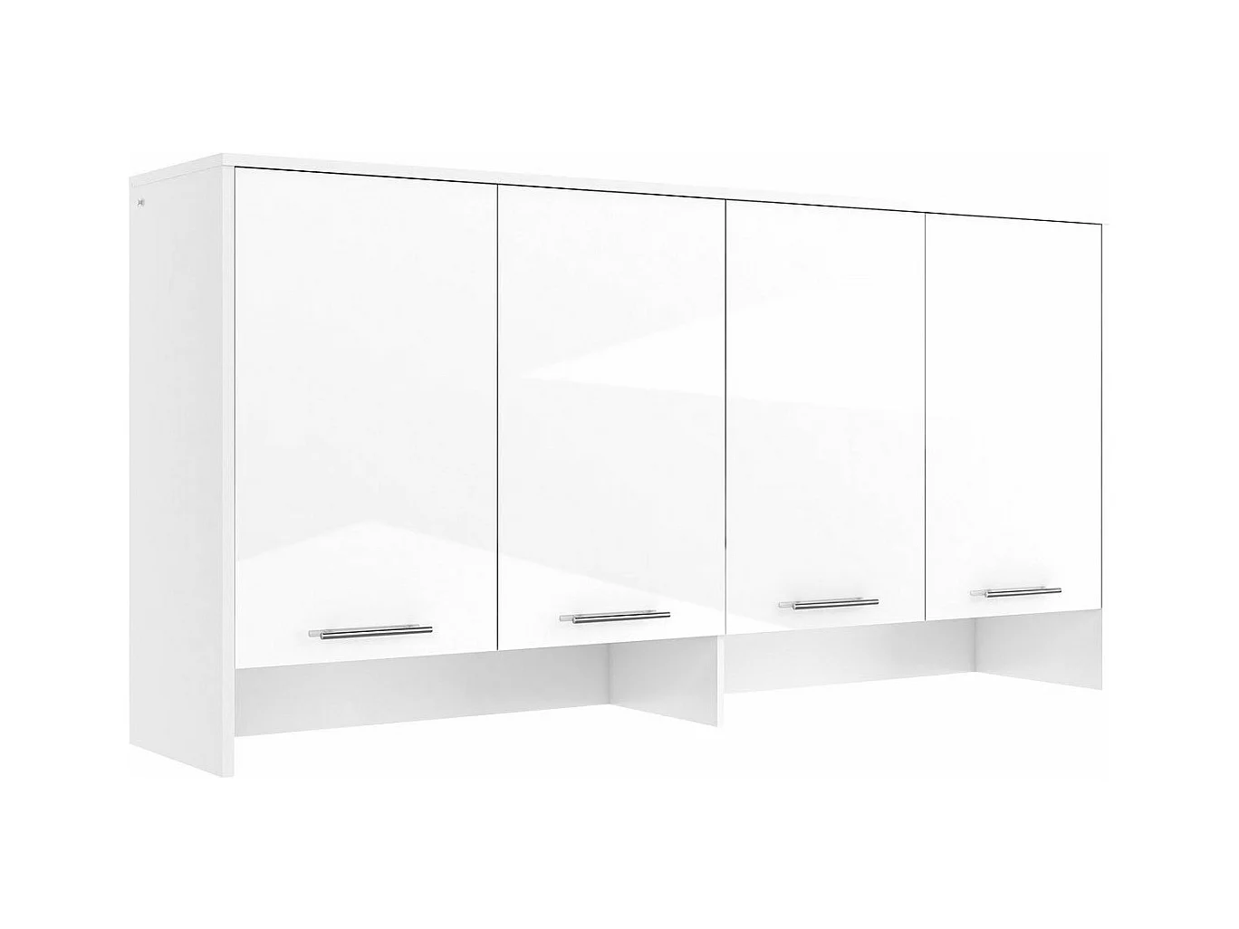 Buffet Concept Pro Lenart Levfere 160, Blanc|Blanc brillant, 108x215cm46cm, Stratifié