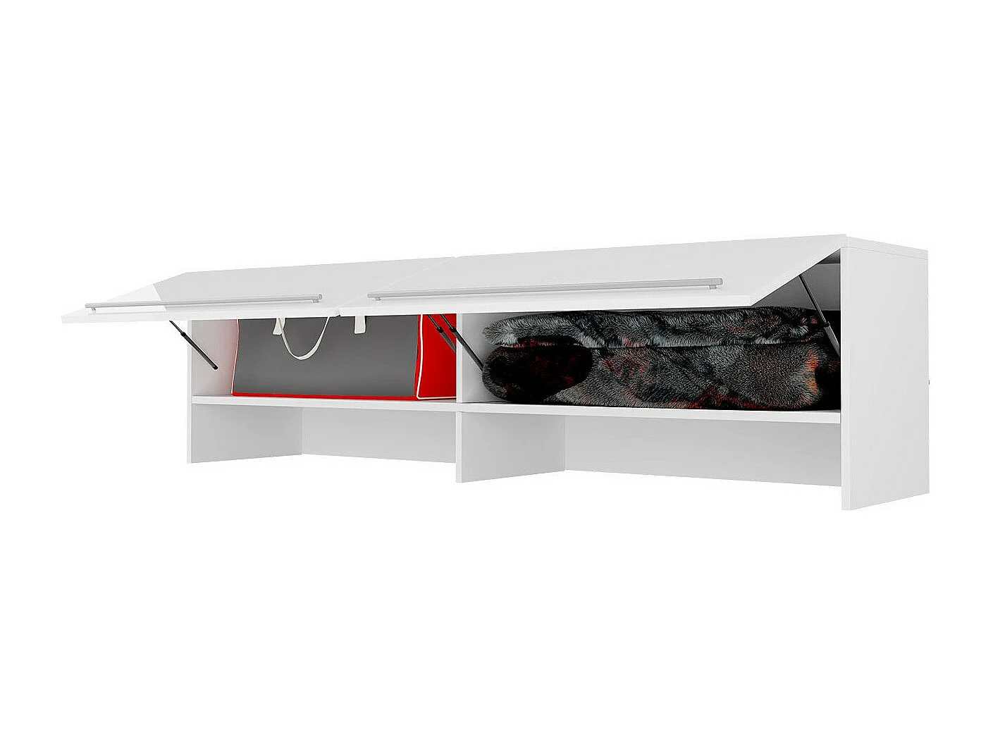 Buffet Concept Pro Lenart Levfere 159, Blanc brillant|Blanc, 58x215cm46cm, Stratifié