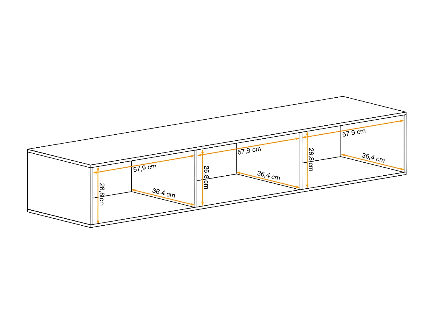 Banc TV Mural Design "Switch" 180cm Gris