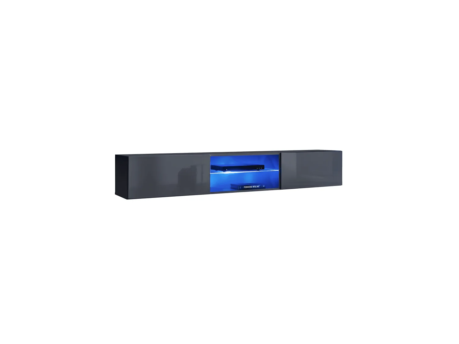 Meuble TV LED Design "Switch III" 180cm Gris