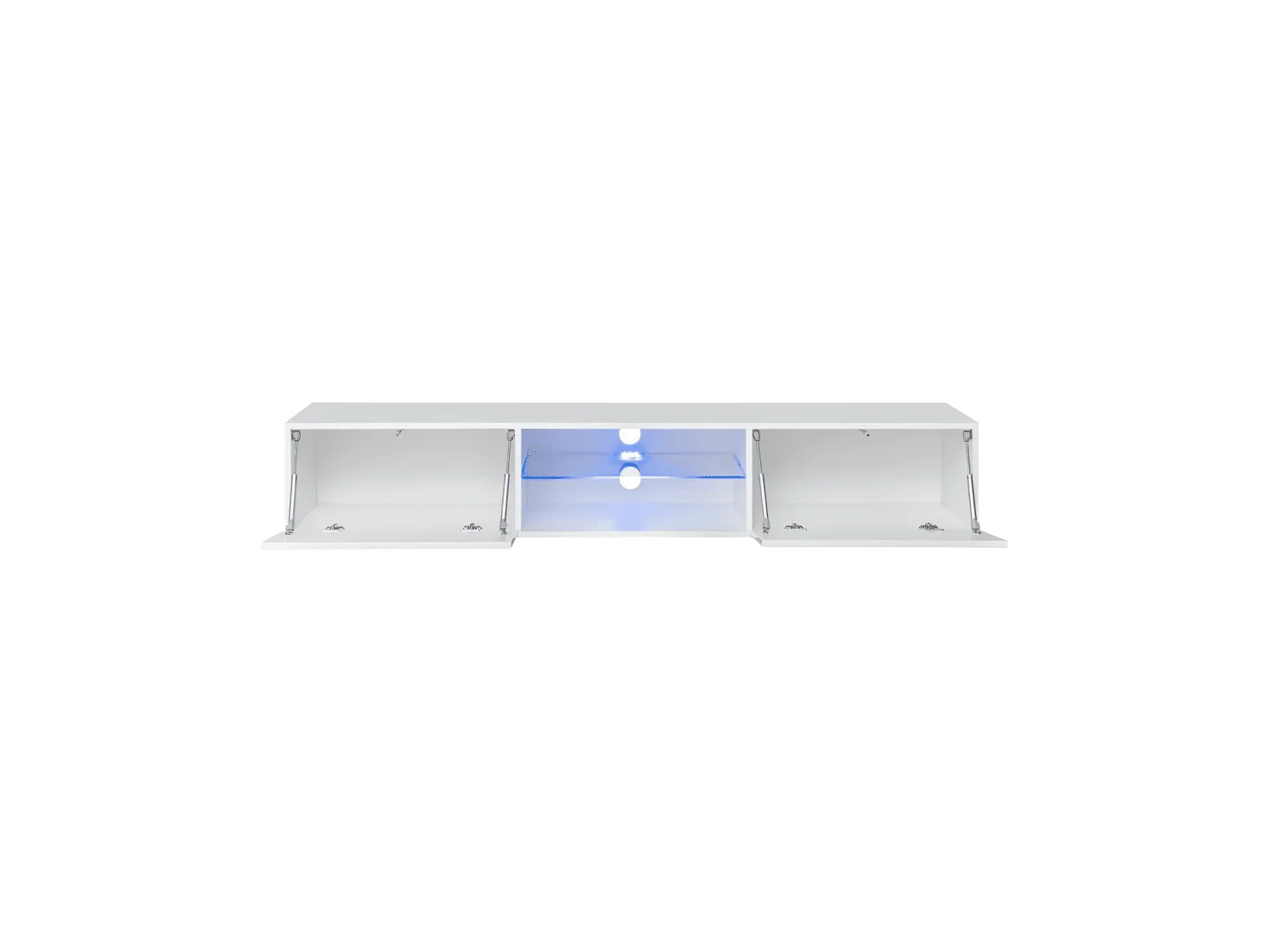 Meuble TV LED Design "Switch III" 180cm Blanc