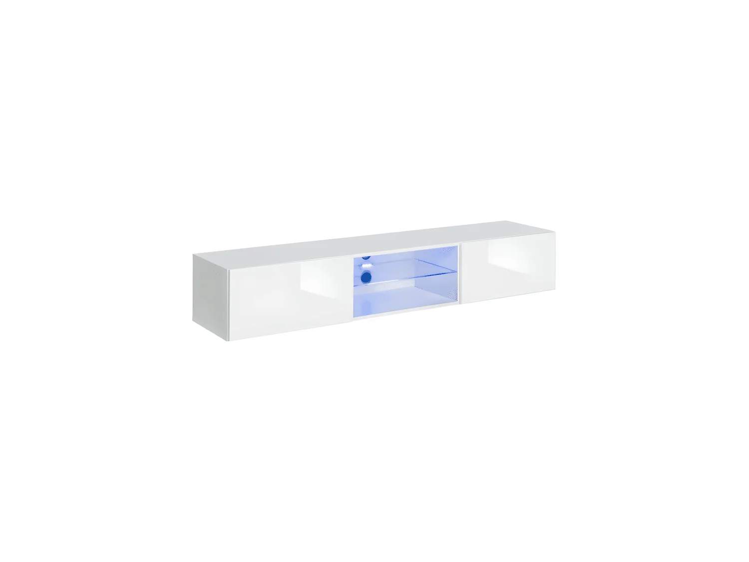 Meuble TV LED Design "Switch III" 180cm Blanc