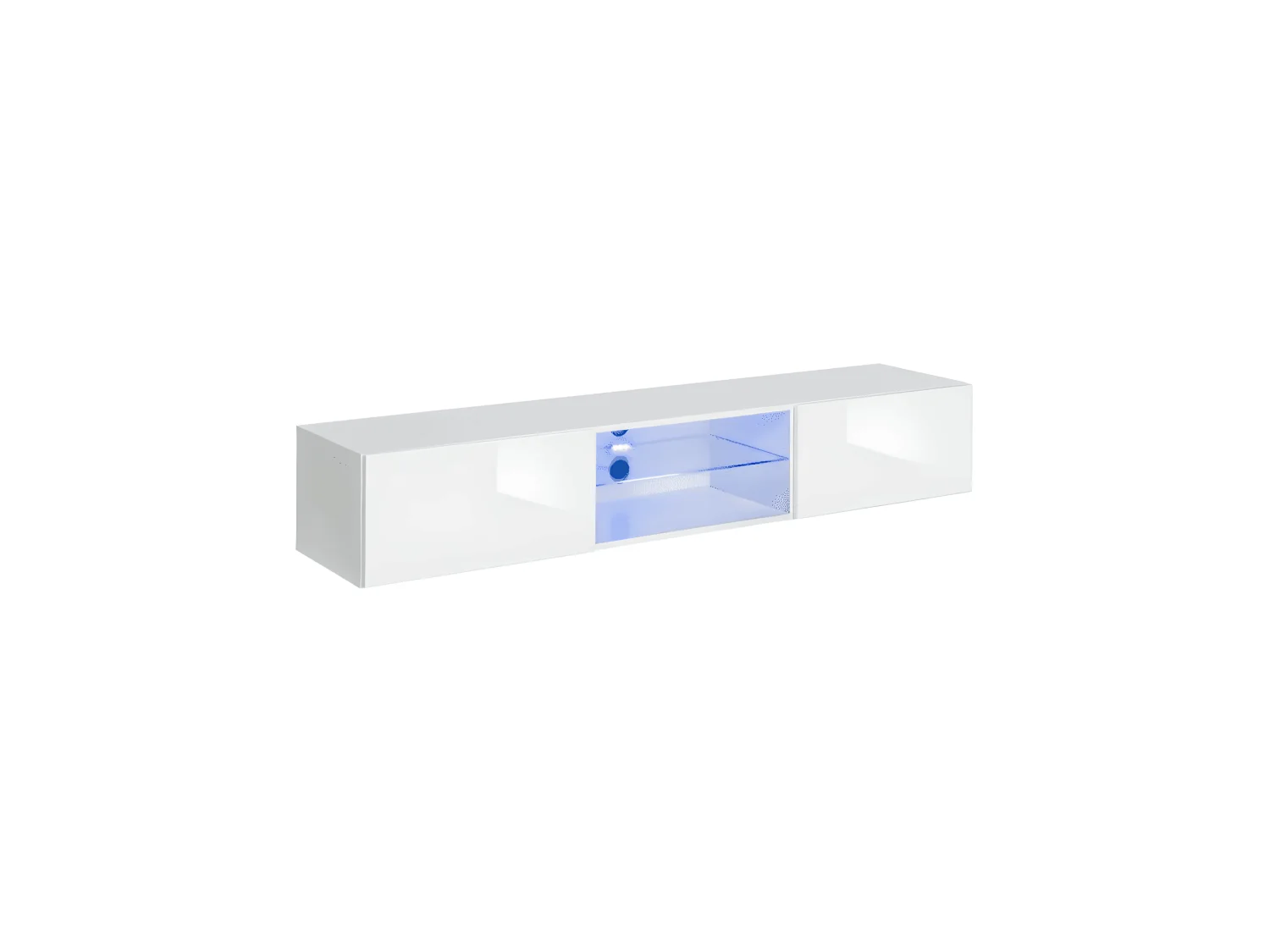 Meuble TV LED Design "Switch III" 180cm Blanc