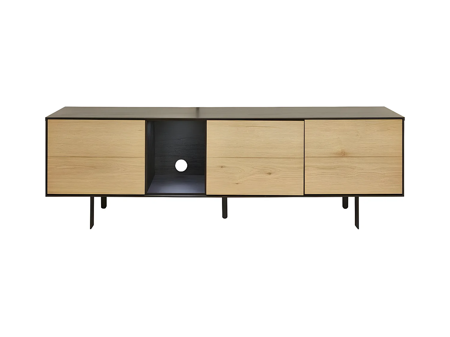 Meuble TV 3 Portes "Brookside" 160cm Beige