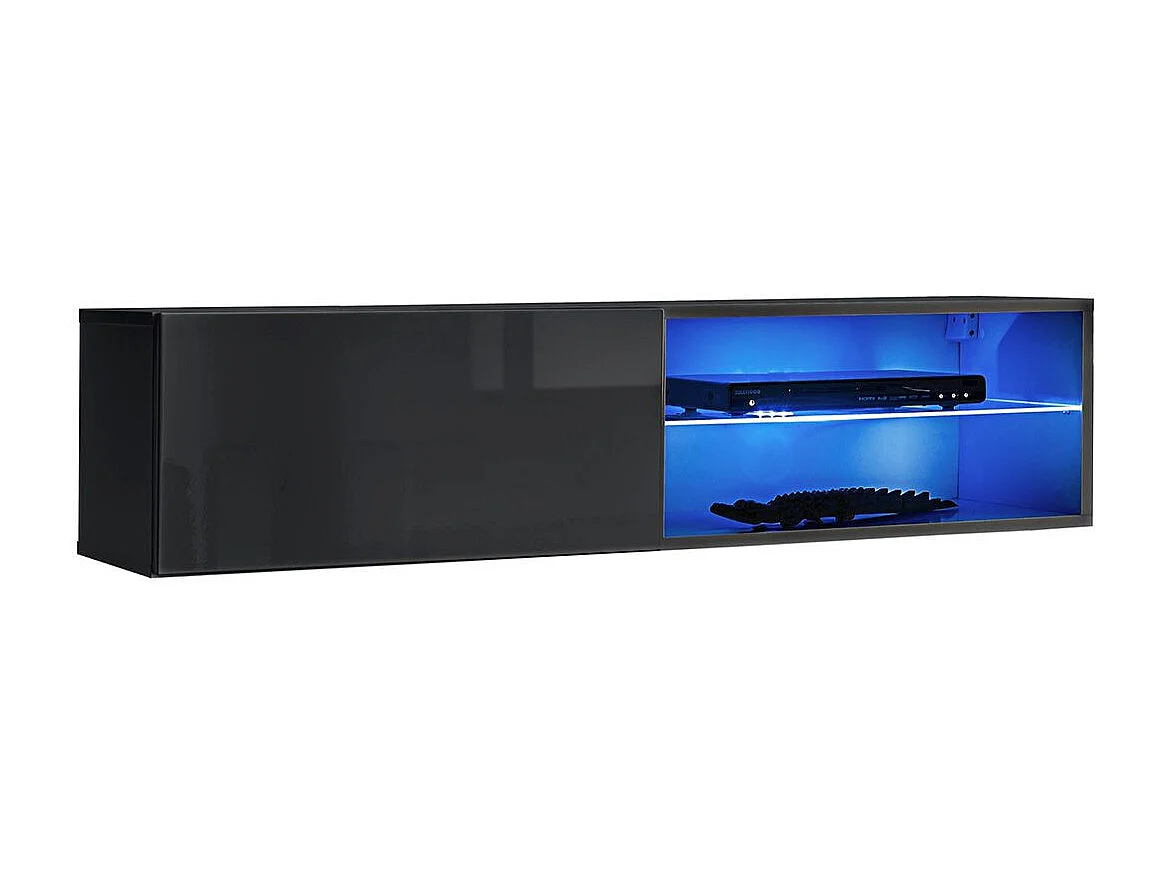 Meuble TV LED Design "Switch IV" 120cm Gris