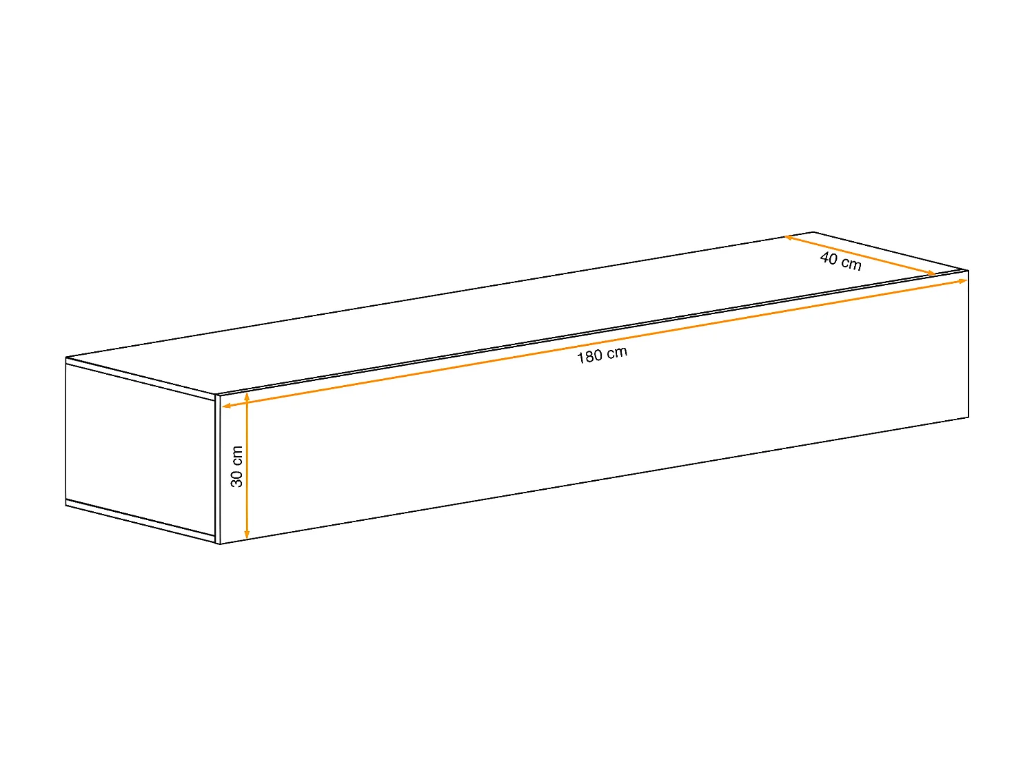 Banc TV Mural Design "Switch" 180cm Naturel
