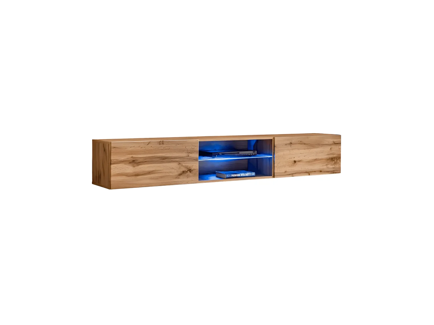 Meuble TV LED Design "Switch III" 180cm Naturel