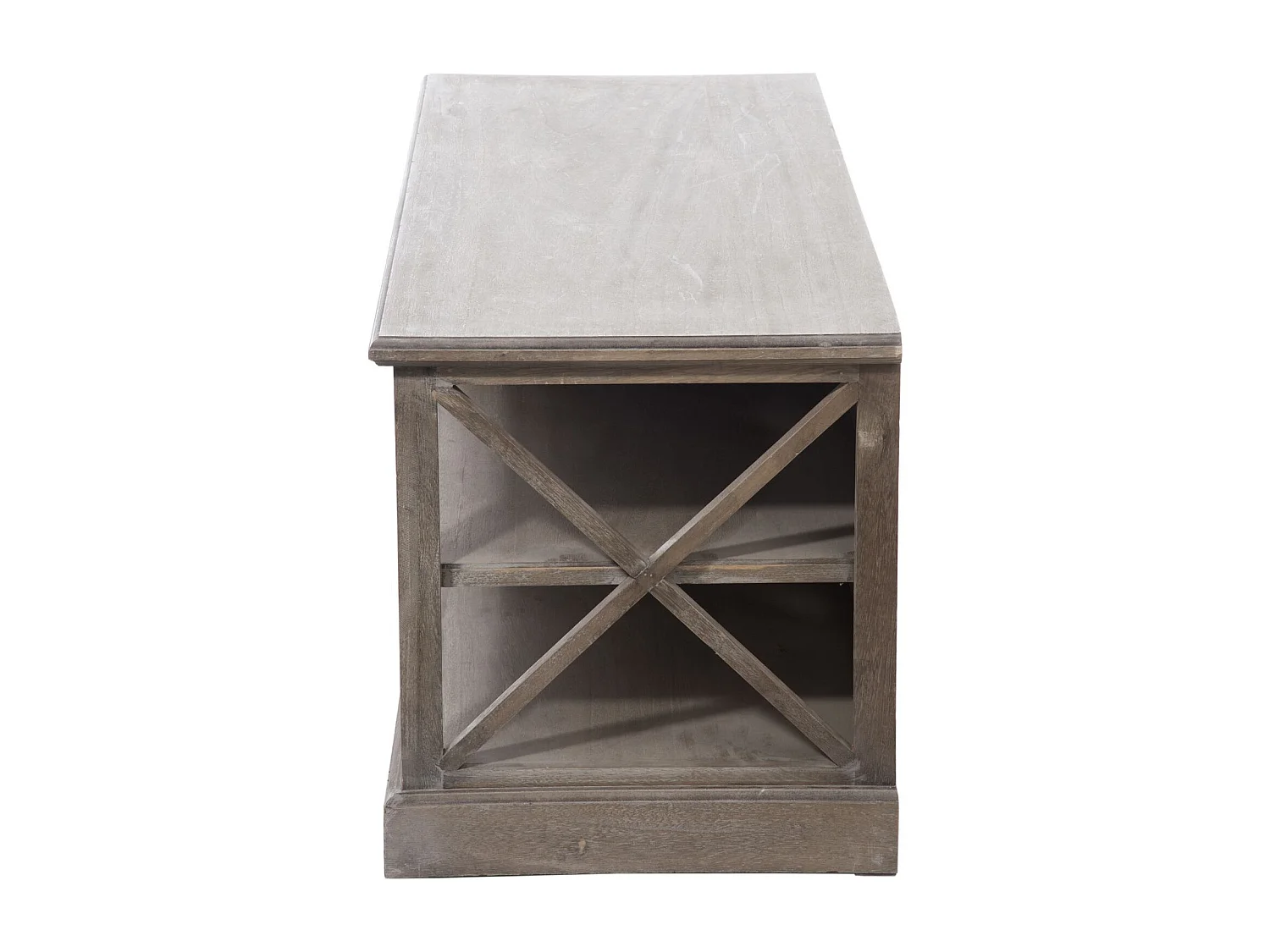 Meuble TV & 2 Paniers "Catherine" 120cm Naturel