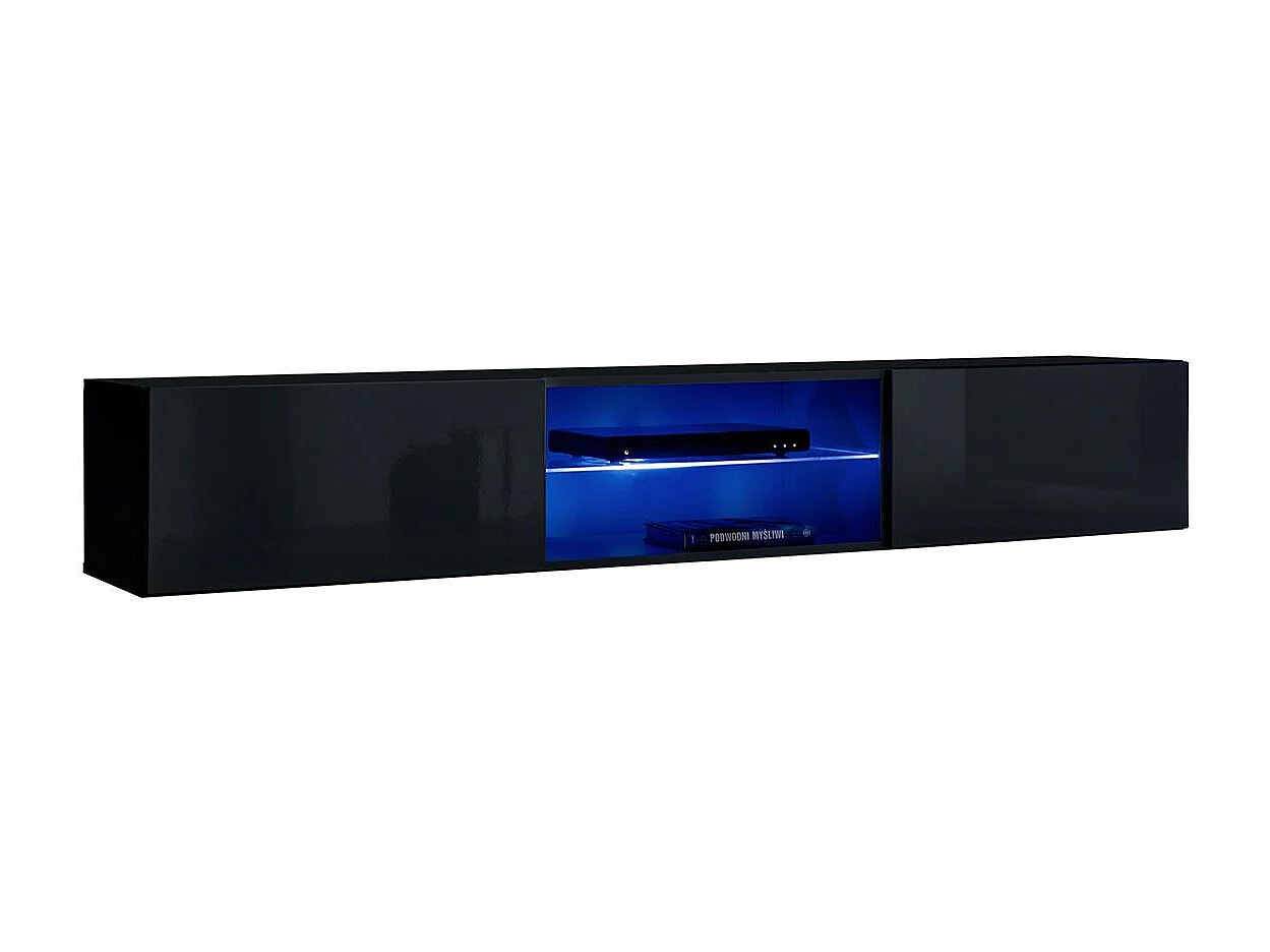 Meuble TV LED Design "Switch III" 180cm Noir