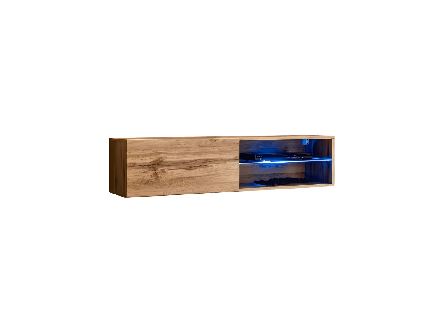 Meuble TV LED Design "Switch IV" 120cm Naturel