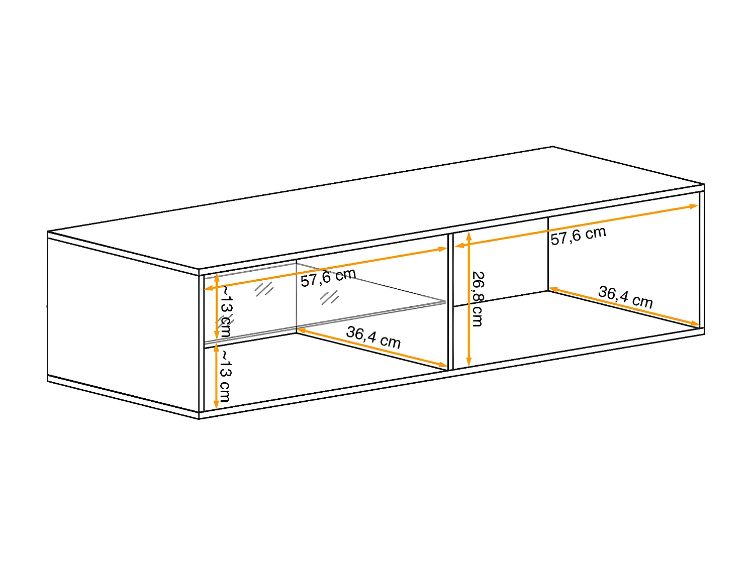 Meuble TV LED Design "Switch IV" 120cm Naturel