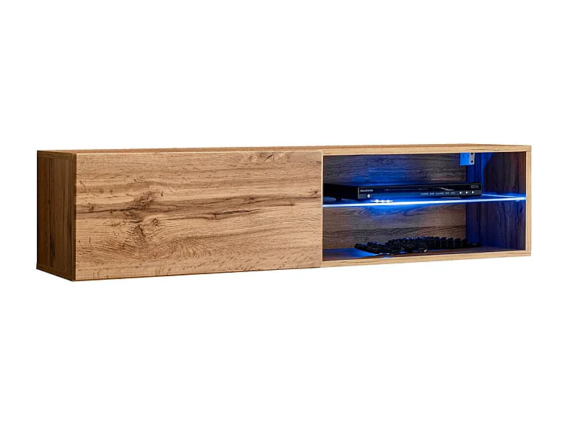 Meuble TV LED Design "Switch IV" 120cm Naturel