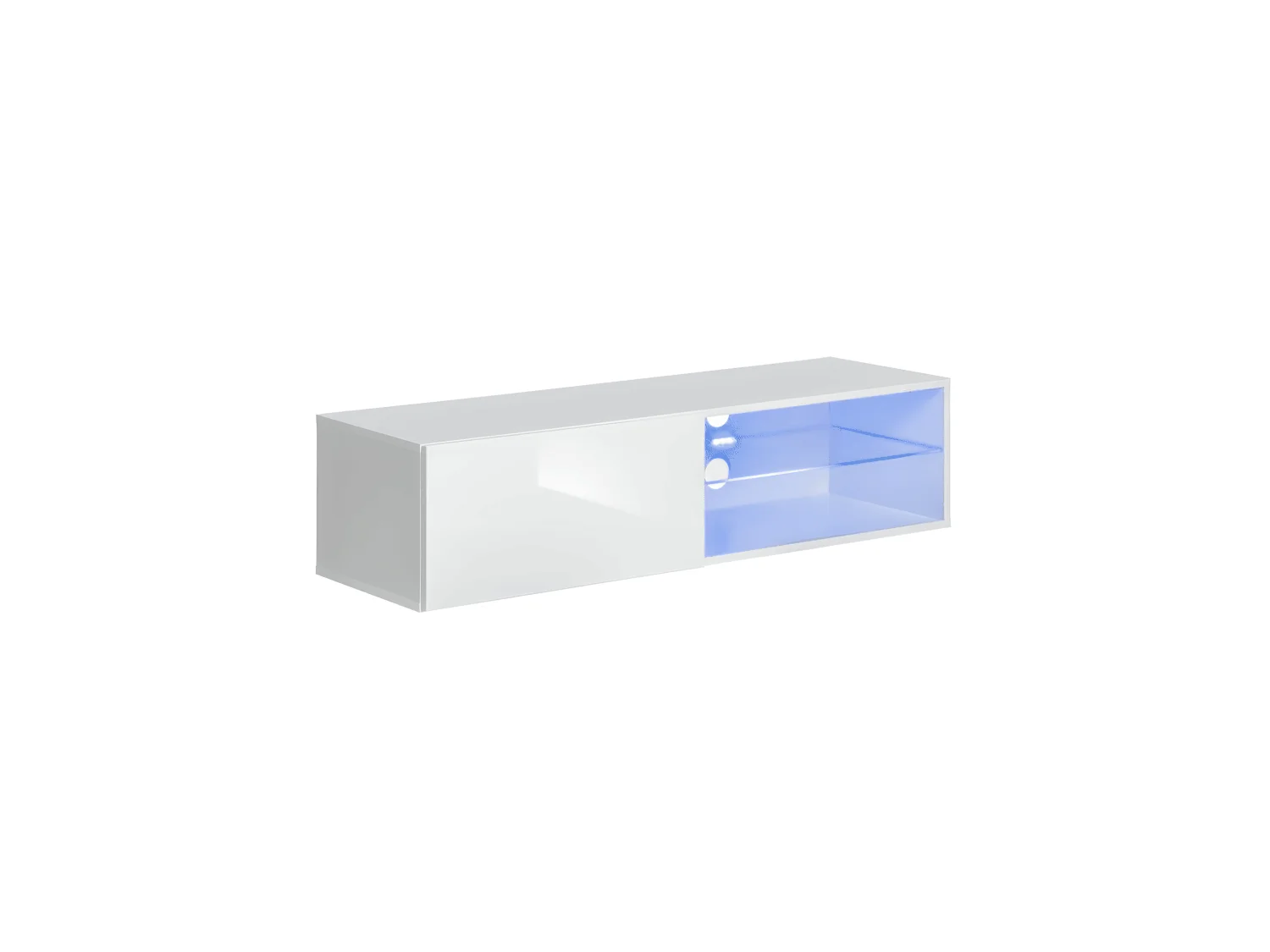 Meuble TV LED Design "Switch IV" 120cm Blanc