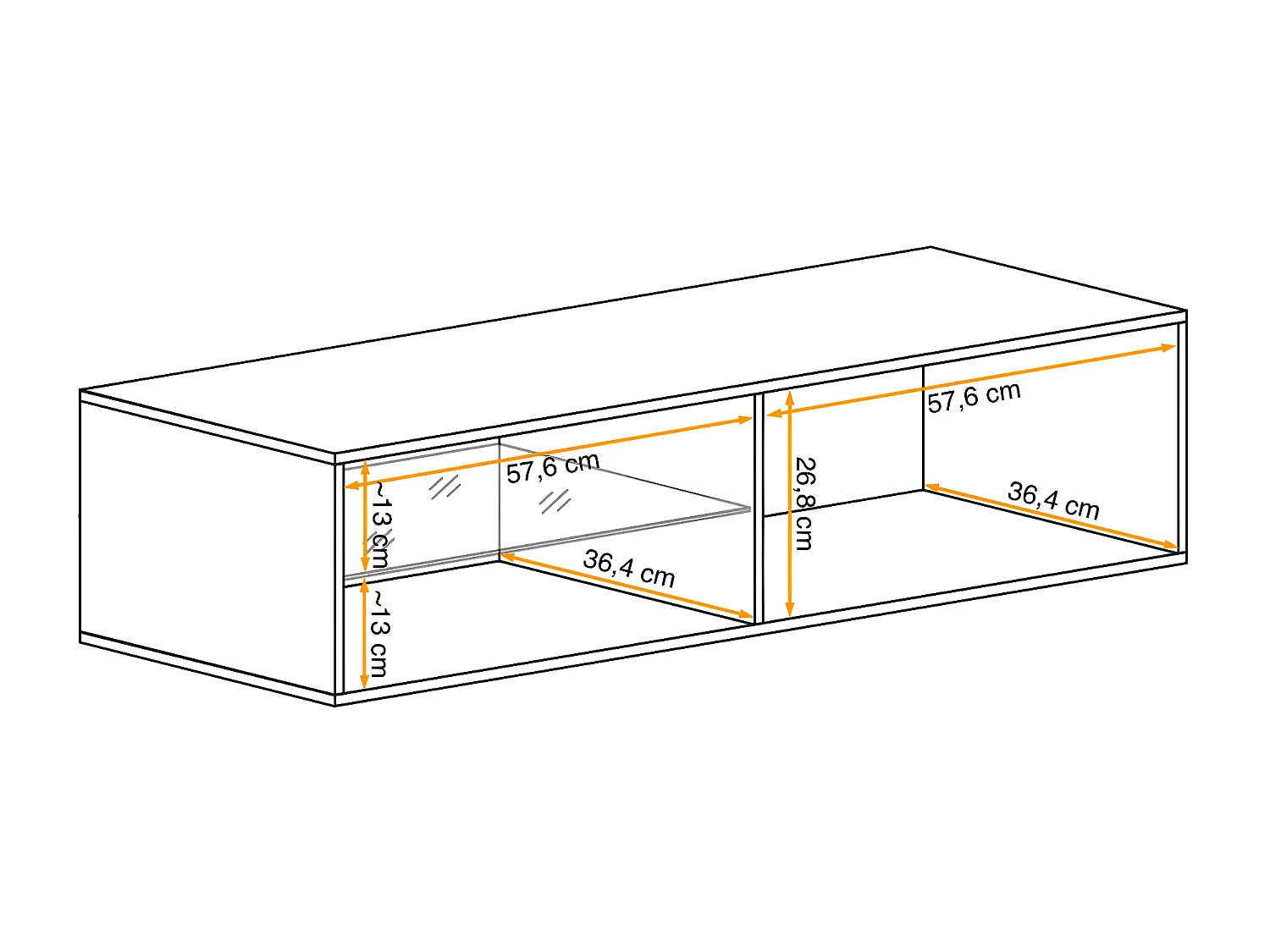 Meuble TV LED Design "Switch IV" 120cm Blanc
