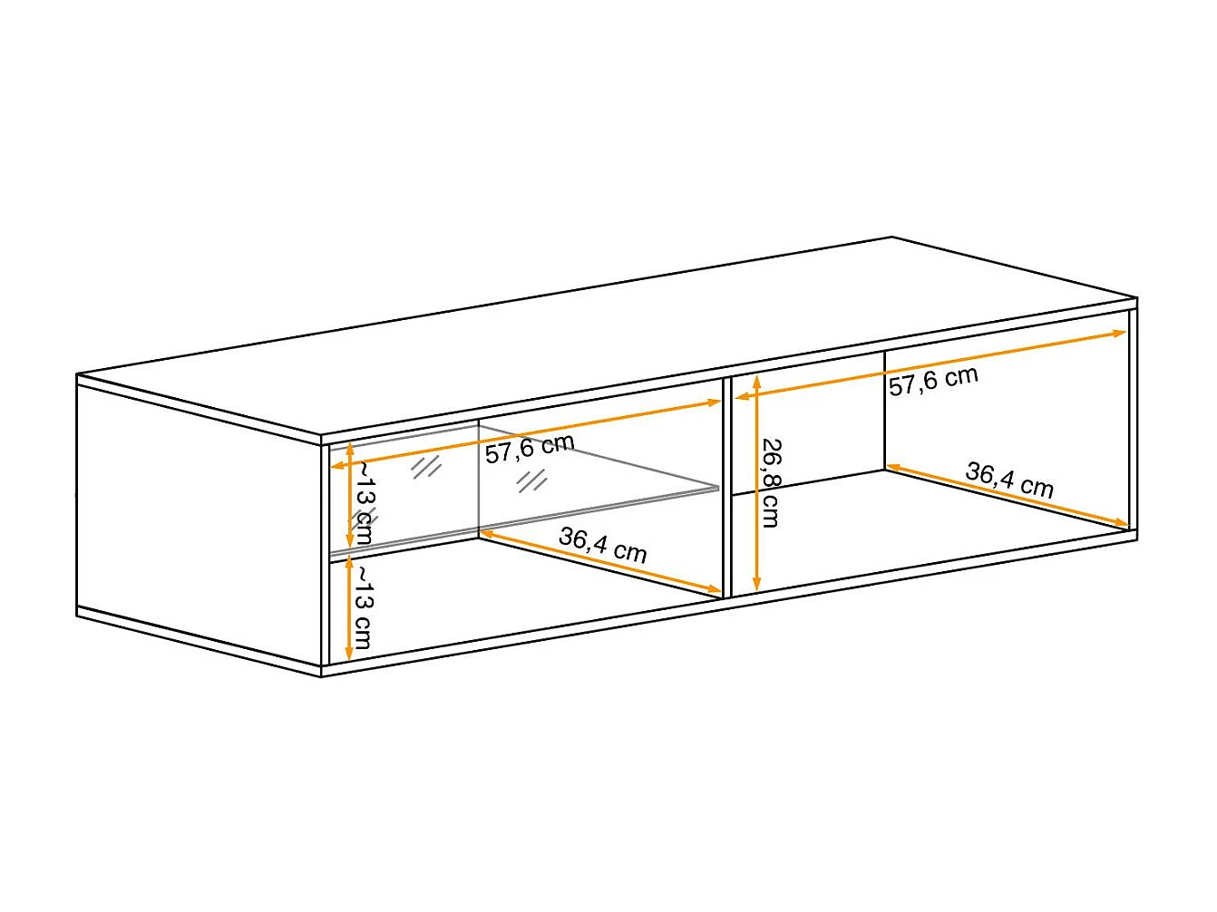 Meuble TV LED Design "Switch IV" 120cm Blanc