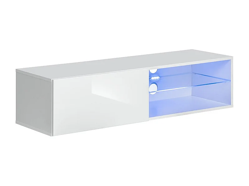 Meuble TV LED Design "Switch IV" 120cm Blanc