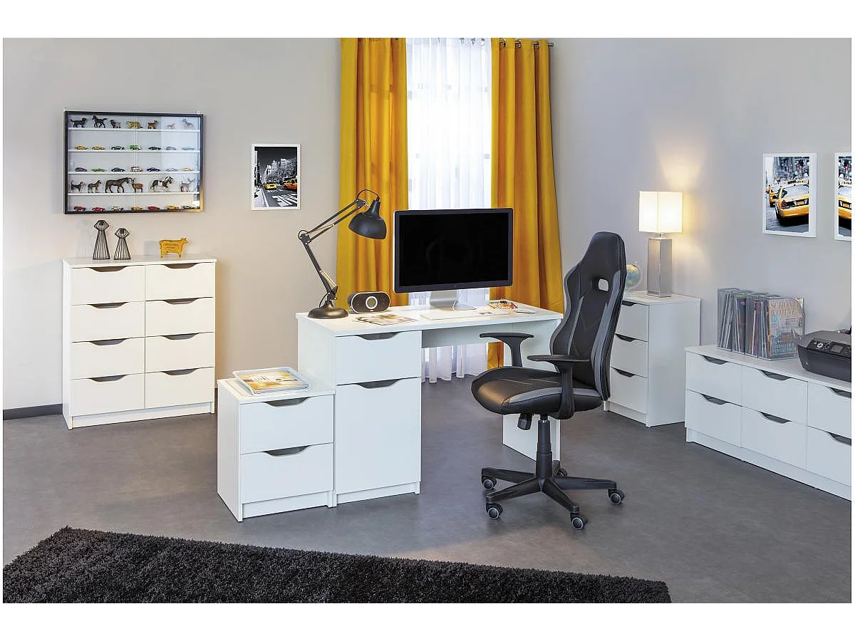 Kent zwarte kunstleren bureaustoel