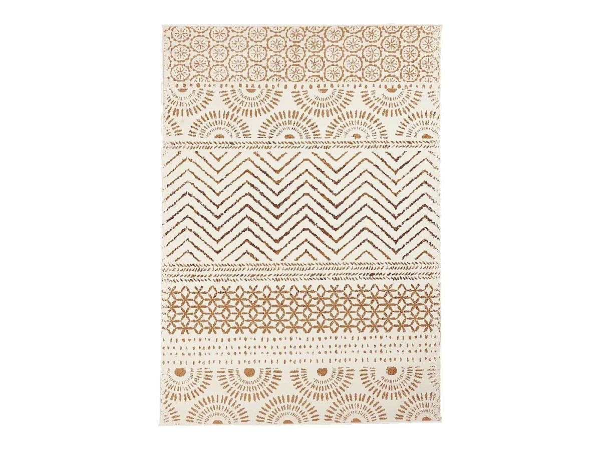 Tapis berbère 80x150 tissé motif ethnic LYN1 ORIENVAG crème