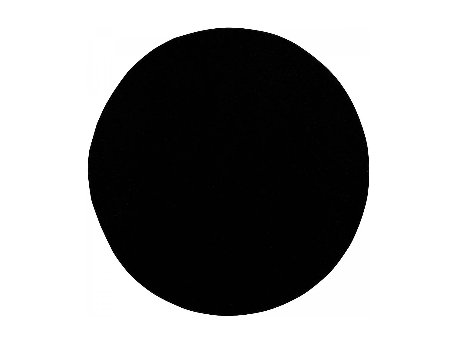 tapis salle de gym Ø200cm tissé noir rond motif uni NOSSA