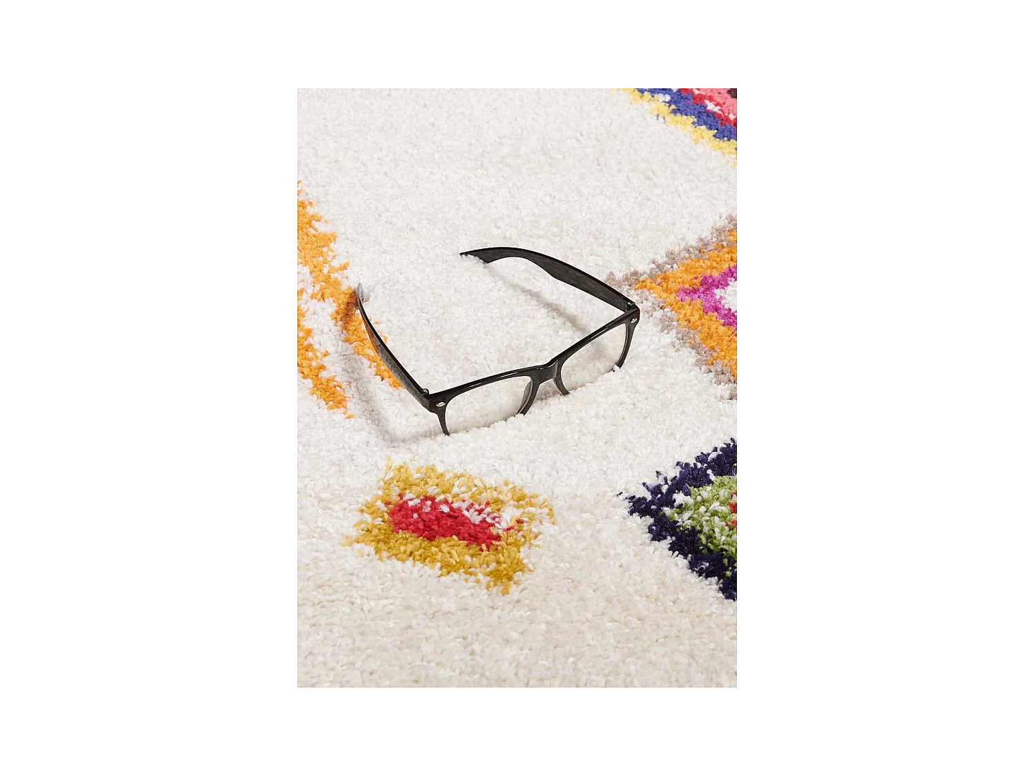 Tapis berbère 80x150 tissé motif ethnic LYN5 OURIKA ivoire