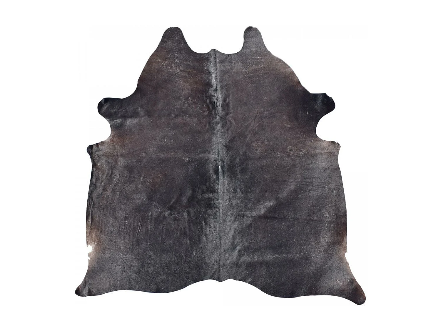 Tapis peau de vache 160x180 kilm fait à la main noir