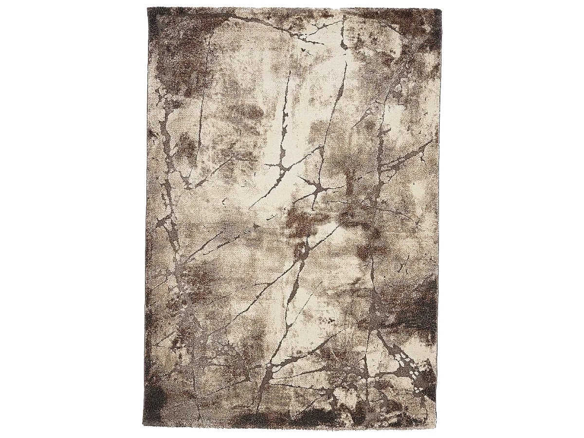 tapis salle à manger 200x290 tissé gris rectangle motif abstrait TERSORE