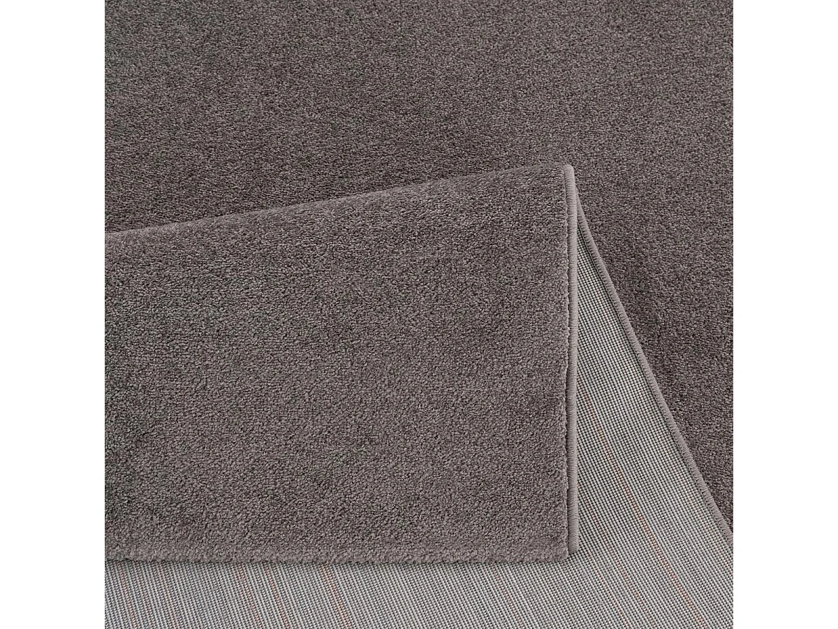 tapis chambre 120x170 tissé gris rectangle motif uni NOSSA