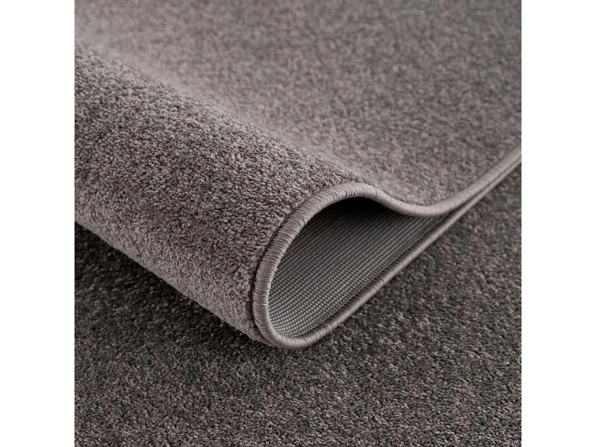 tapis chambre 120x170 tissé gris rectangle motif uni NOSSA