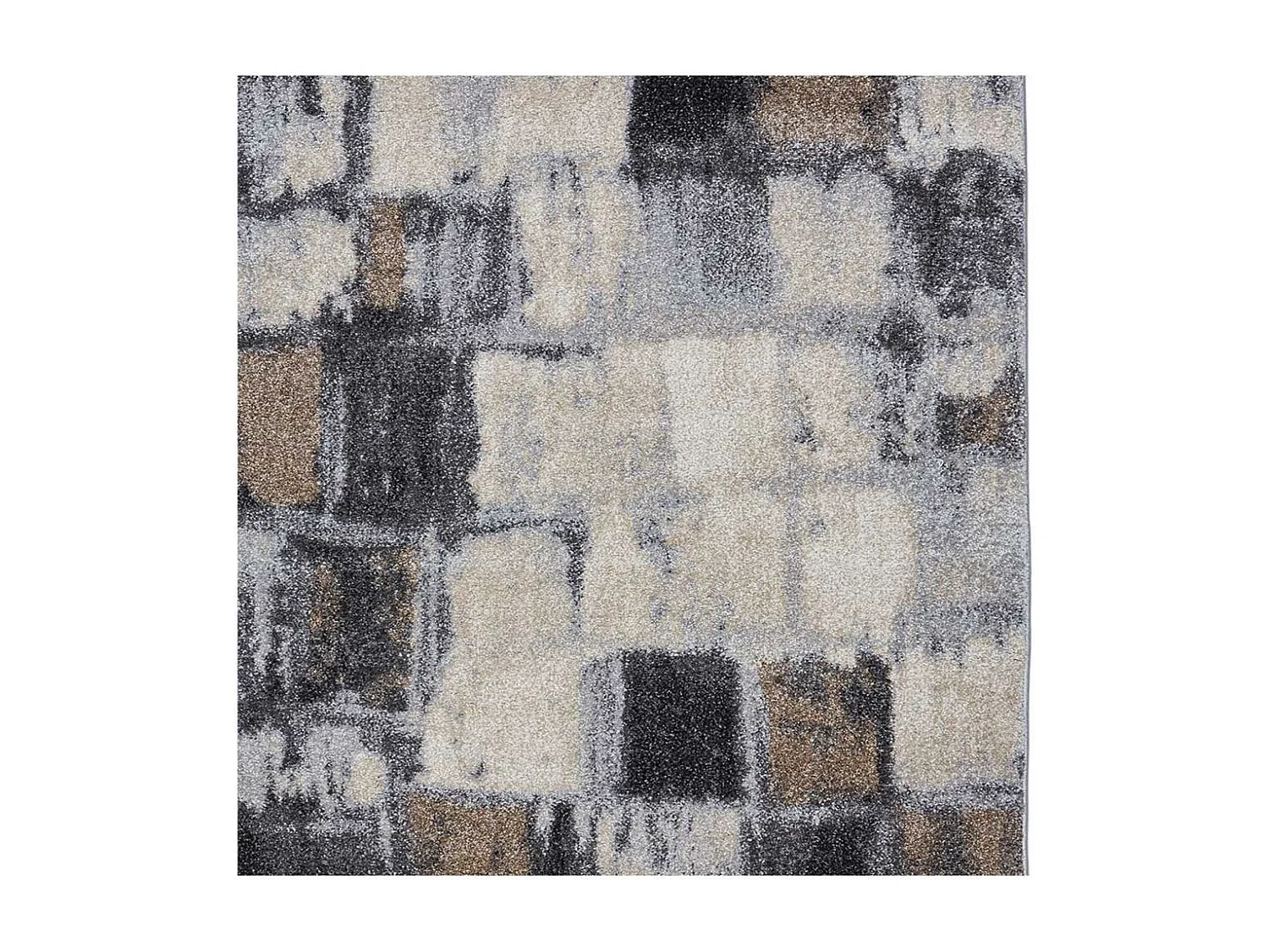 tapis chambre 80x150 tissé gris rectangle motif géométrique ELEGANT 04